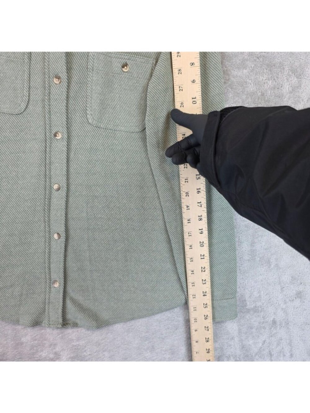 Faherty Button Up Shirt Womens S Green Collared Long Sleeve Knit Striped Top - Picture 7 of 10